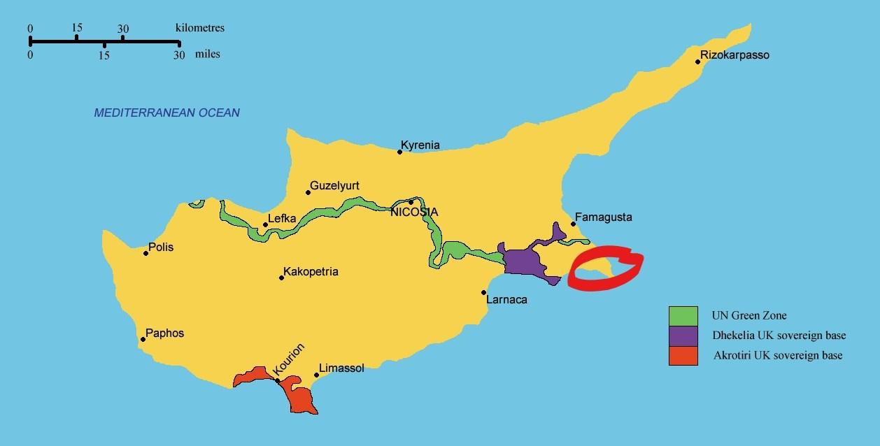 Kapparis Kyproksen kartta - Kartta kapparis Kypros (Etelä-Euroopassa -  Eurooppa)