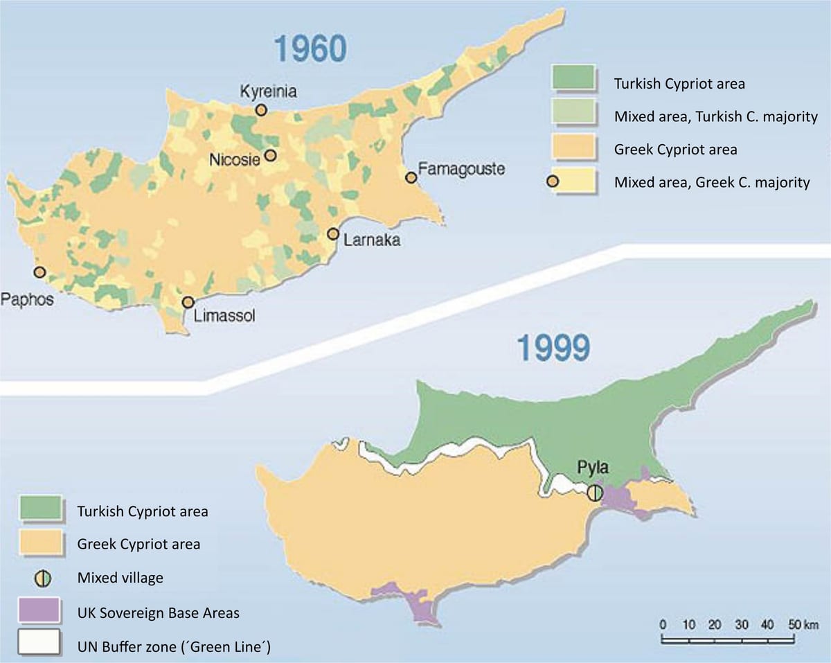 turkin Kyproksen kartta
