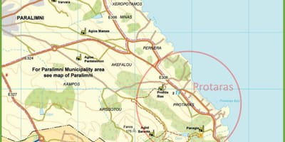 Street map protaras Cyprus