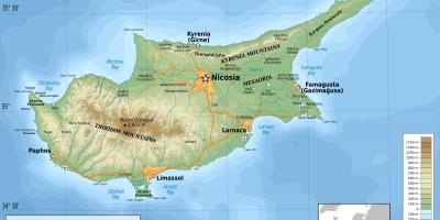Kyproksen kartta - Kartat Kypros (Etelä-Euroopassa - Eurooppa)