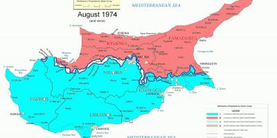 Kyproksen kartta - Kartat Kypros (Etelä-Euroopassa - Eurooppa)