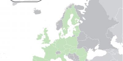 Euroopan kartta osoittaa Kyproksen