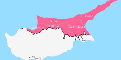 Kyproksen kartta - Kartat Kypros (Etelä-Euroopassa - Eurooppa)