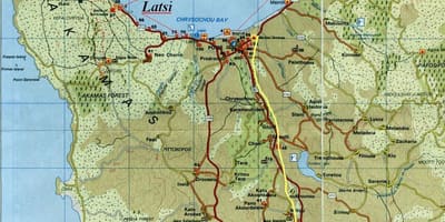 Kartta polis-alueella Kyproksella