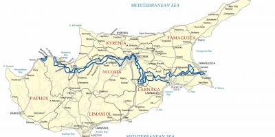 Yliopisto Kyproksen kartta - European university-Kypros kartta  (Etelä-Euroopassa - Eurooppa)